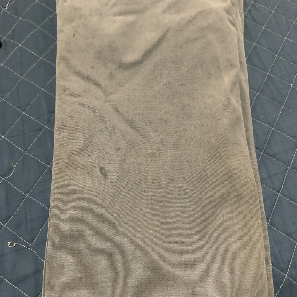 Carhartt 103574 253 Relaxed Fit Cargo Work Pants Mens 32x30 Tan Canvas Stained - Picture 12 of 15